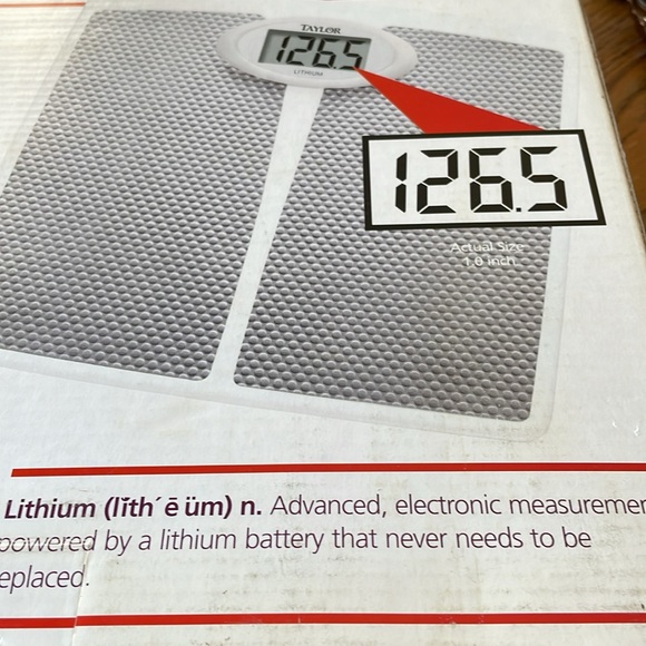 Taylor Lithium Electronic Scale Model 7020 Working Bathroom Scale - Picture 4 of 5